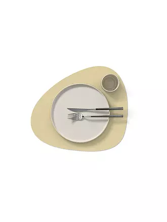 LIND DNA | Tischset 37x44cm CORDUROY OVAL Lemon Sorbet | 